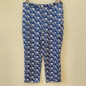 Gorgeous Boden Blue Floral Pants Trousers Size US 16 / 18